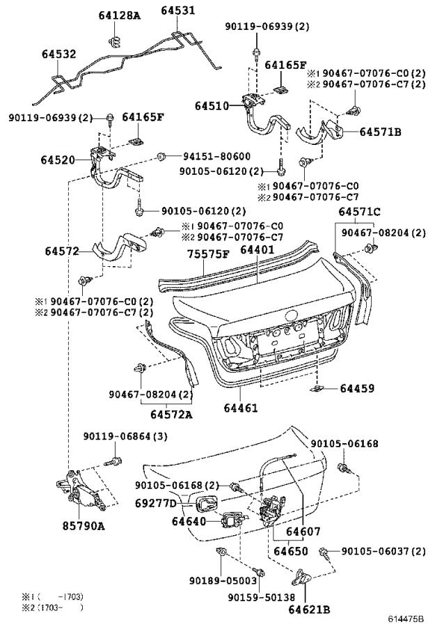 7557550030 - Lexus Back Glass Reveal Molding (Lower). Body ...